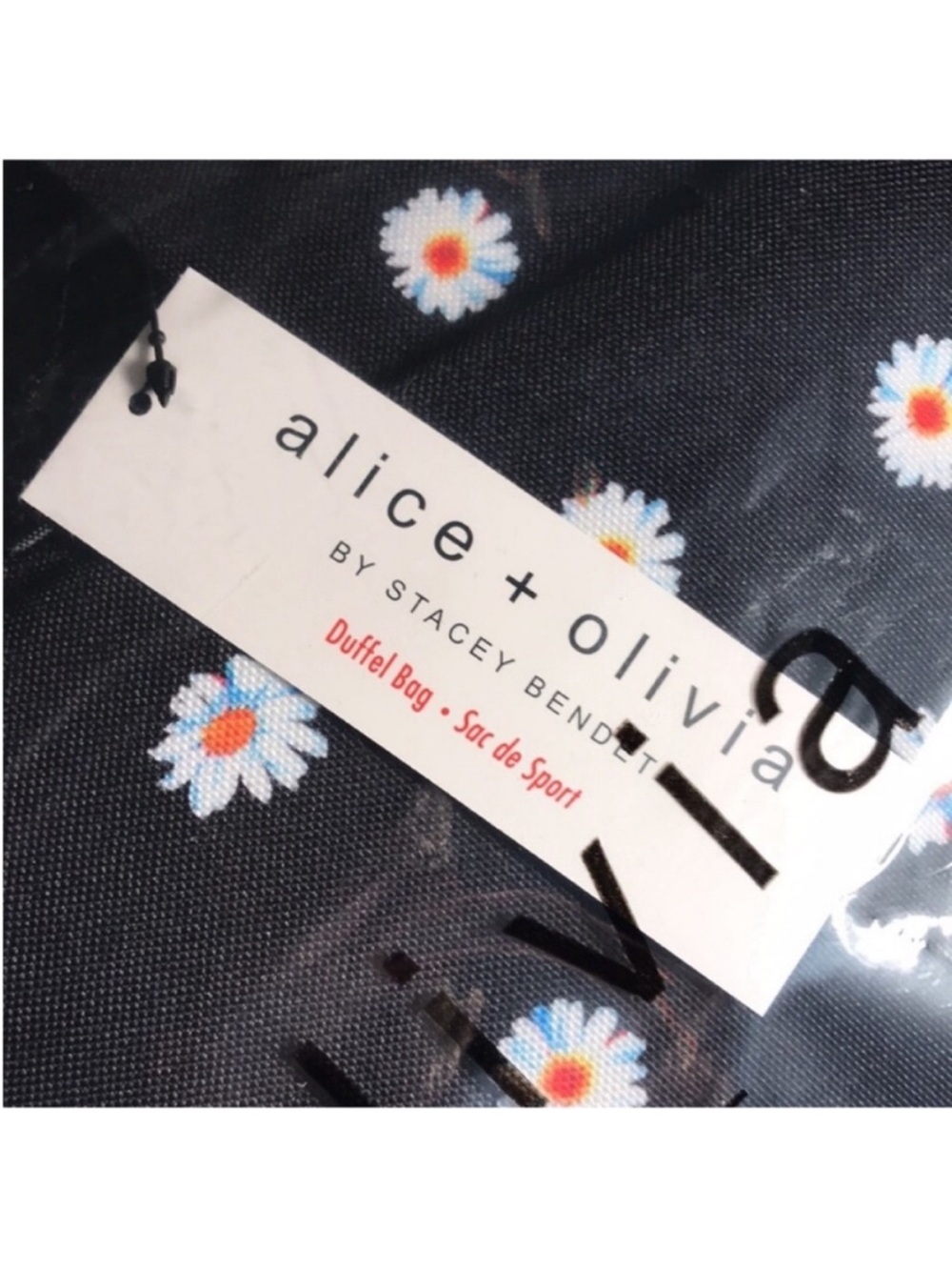 alice + olivia Daisy Print Duffle Bag By Stacey Bendet with Removable Strap - Picture 9 of 11